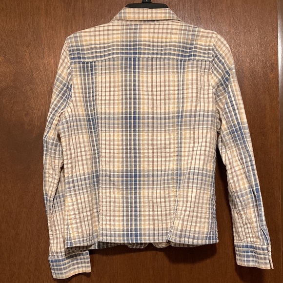 Christopher & Banks seersucker cotton shirt jacket - Picture 2 of 7